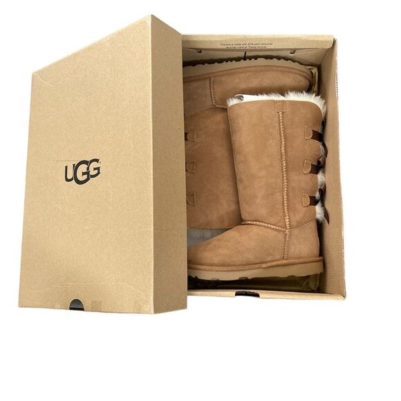 NWT UGG Unisex-Child Bailey Bow Tall Ii Boot SIZE 3 - Picture 1 of 7